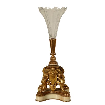 Antik, Vase, antike Vase, antike Vase, antike italienische Vase, antike Vase, neoklassizistische Vase, Vase aus dem 19. Jahrhundert, vergoldete Bronzevase.