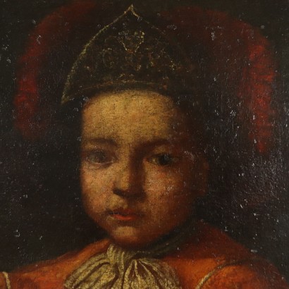 Portrait d'Enfant Huile sur toile Ecole de l'Italie du Nord Début '600