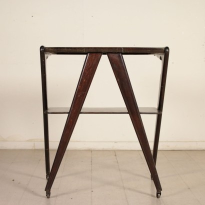 Tv Stand Wood Stained Ebony Vintage Italy 1950s