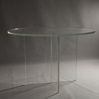 Table en Plexiglas Vintage Fabriqué en Italie Années 60-70