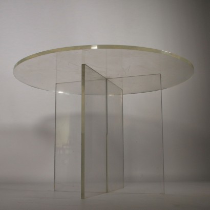 Table en Plexiglas Vintage Fabriqué en Italie Années 60-70