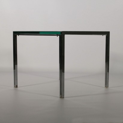 Coffee Table by Ross Littell for ICF Glass Steel Vintage Italy