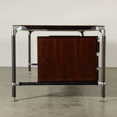 MIM Desk Designed by Ico Parisi Rosewood Vintage Italy 1960s