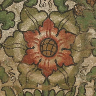 Faux-schraubenschlüssel fresko mit dekor floral-detail
