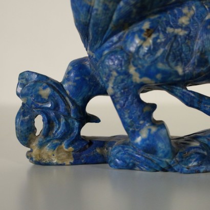 Dragon Sculpture Made of Lapis Lazuli China 1970s