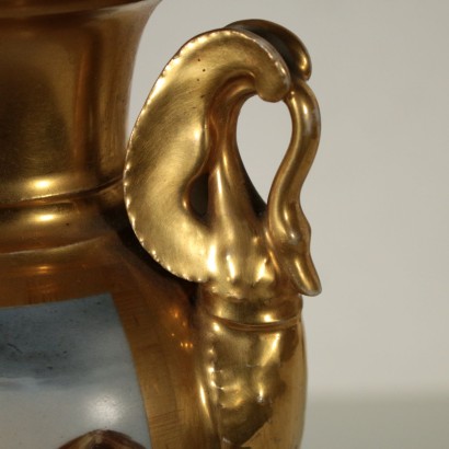 Paire de Vases Empire Porcelaine doré Premier '800