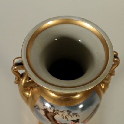 Paire de Vases Empire Porcelaine doré Premier '800