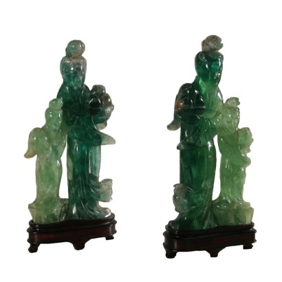 Pair of Sculptures Stone Made in China First Half of 1900s