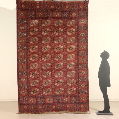 Handmade Bukhara Carpet Manufactured in Morocco 1990s