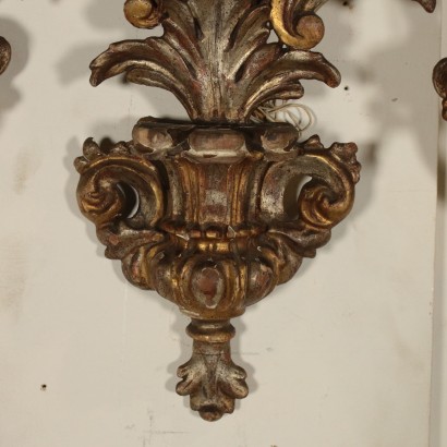 Sconce Carved Gilded Wood Italy First Half of 1900s