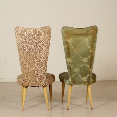 Pair of Armchairs Fabric Upholstery Vintage Italy 1950s
