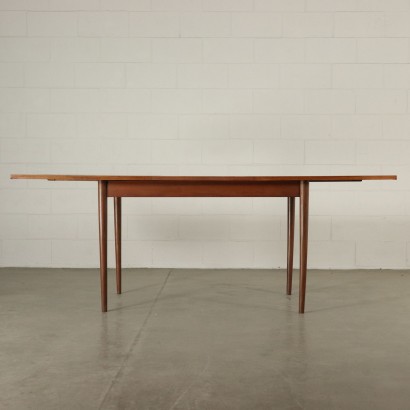 Table Veneered Wood Solid Teak Vintage Italy 1960s