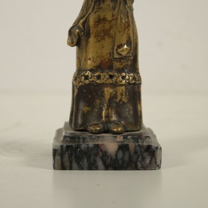 Petit Sculpture Bronze doré Ivoire Marbre Italie FIn XIXeme siècle