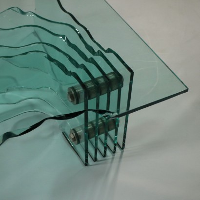 Shell Coffee Table by Danny Lane Crystal Vintage Italy 1980s