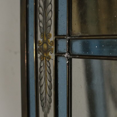 Paar Glasfenster Italien erstes Viertel '900.
