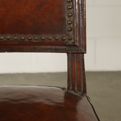 Pair of Walnut Chairs Italy Early 19th Century