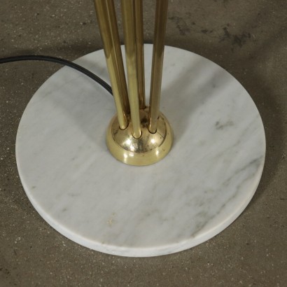 Floor Lamp Marble Brass Opaline Glass Vintage Italy 1960s-1970s
