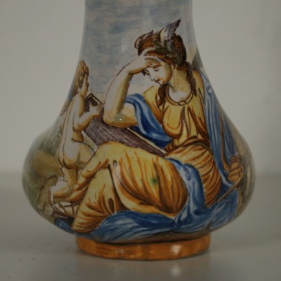 Ceramic Jug with Painting Italy Late 19th Century