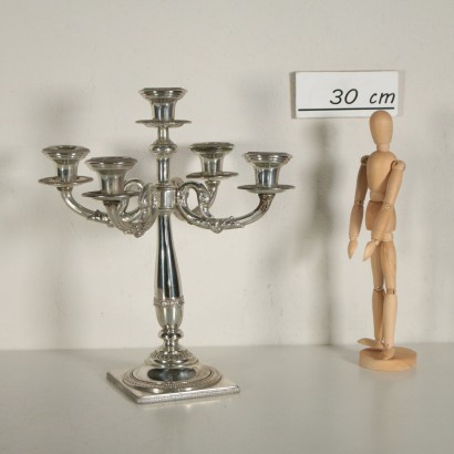 Silver Candlestick Manufactured in Italy Mid 1900s