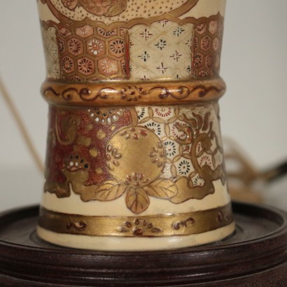 Vase Satsuma Porcelaine Bois Japon périod Meiji Fin'800-Début'900