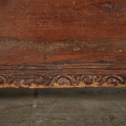 Carved Walnut Storage Bench Italy 18th Century