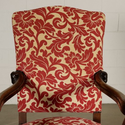 Grand Chaise en Style Noyer Fabriqué en Italie Première moitié '900