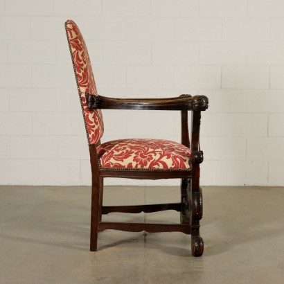Grand Chaise en Style Noyer Fabriqué en Italie Première moitié '900