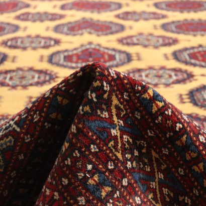 Tapis Bukhara Coton Laine Fabrication manuelle Pakistan Années'80-'90