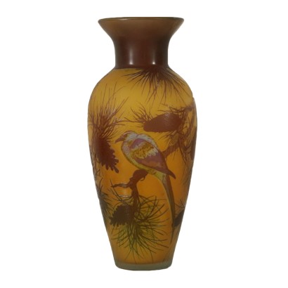 Glass Vase in the Style of Paul Nicolas 20th Century