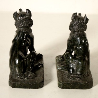 Pair of Marble Dogs Italy First Half of 1900s