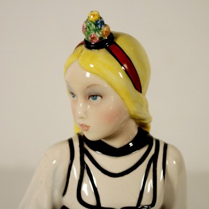 Swiss Child Abele Jacopi Lenci Ceramic Italy 20th Century