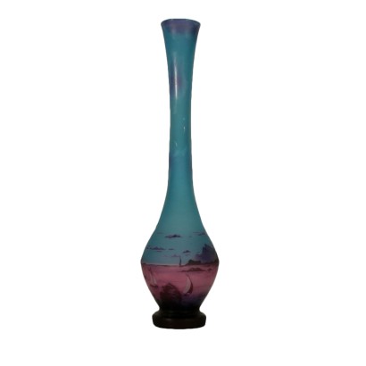 Daum Nancy Style Vase Glass France 20th Century