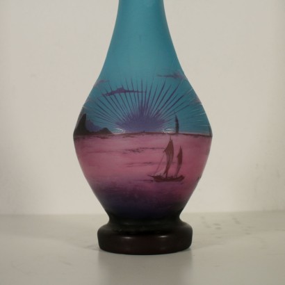 Daum Nancy Style Vase Glass France 20th Century