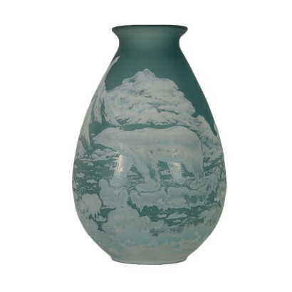 Gallé Style Vase Glass France 20th Century