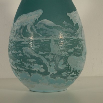Gallé Style Vase Glass France 20th Century