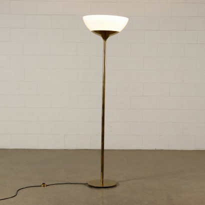 Floor Lamp for Artemide Brass Glass Vintage Italy 1970s