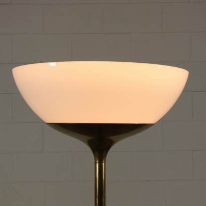 Floor Lamp for Artemide Brass Glass Vintage Italy 1970s