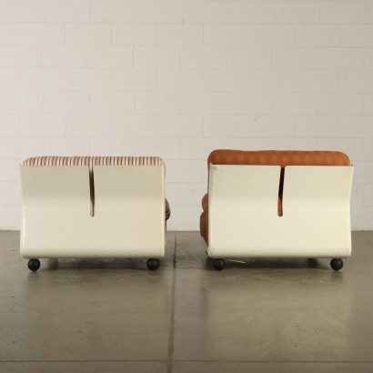 Set mit acht Amanta Sesseln Stoff Vintage 60er Jahre