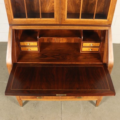 Rosewood Veneered Trumeau Cabinet Attributable to Paolo Buffa 1950s