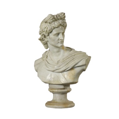 Marble Bust Apollo del Belvedere 20th Century