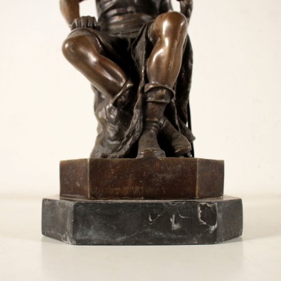 Bronzeskulptur schwarzer Marmor Anonym Autor Italien 20. Jahrhundert