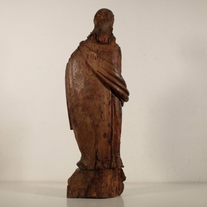 Carved Walnut Statue of a Saint Italy 17th Century