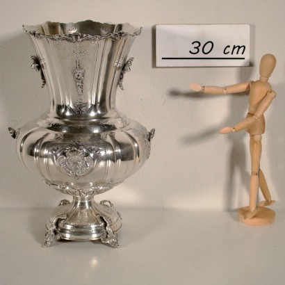 Silver Vase Mazzocchi Aldo Milan Italy 1960s