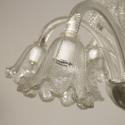 Large Glass Chandelier Murano Italy First Half of 1900s