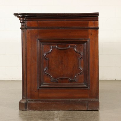 Antique Pedestal Desk Walnut Italy 18th Century