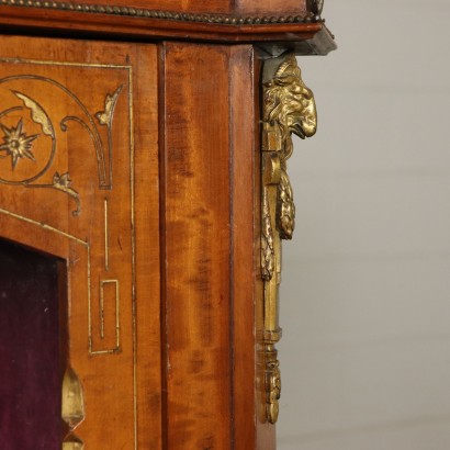 Small Glass Cabinet Marble Top Italy Last Quarter of 1800s