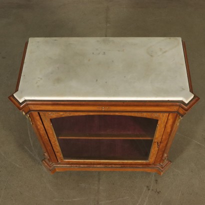 Small Glass Cabinet Marble Top Italy Last Quarter of 1800s