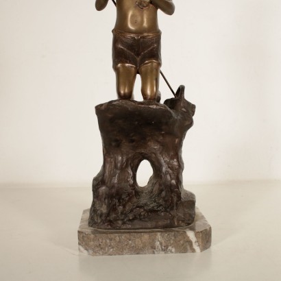Young Fisherman by Giovanni De Martino Bronze Early 1900s