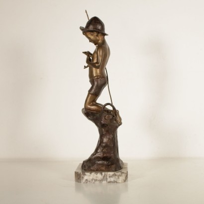 Young Fisherman by Giovanni De Martino Bronze Early 1900s