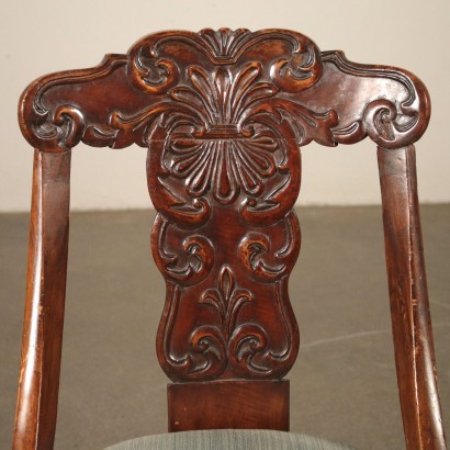 Pair of Gondola Chairs Walnut Italy First Half of 1800s